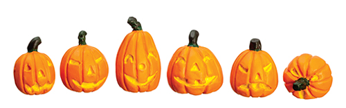 Halloween Pumpkins, 6pc